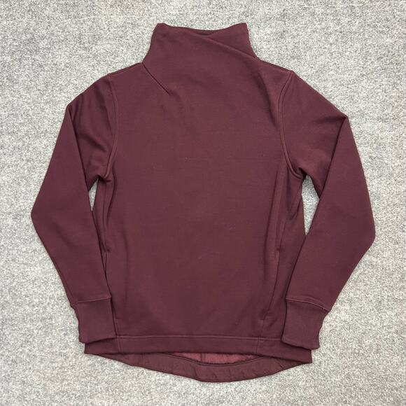 Athleta Sweatshirt Womens XS Spiced Cabernet Cozy Karma Twist Neck Gym Pullover - Picture 1 of 9